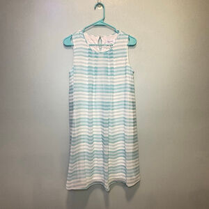 Women's Calvin Klein White Blue Striped Sleeveless Dress Size 4 NWT